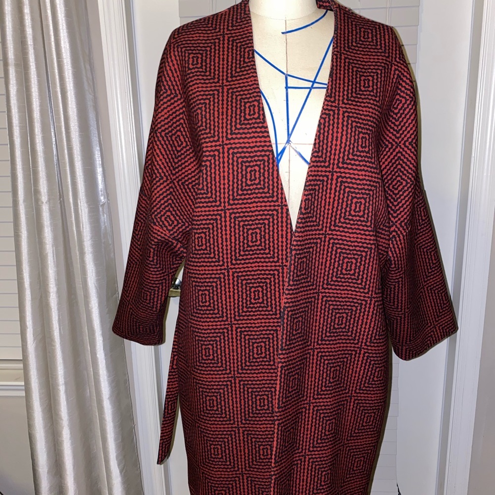 Top Coat with waist ties
